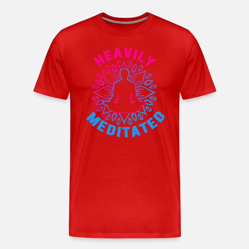 Stark meditiert - Männer Premium Bio T-Shirt - Rot