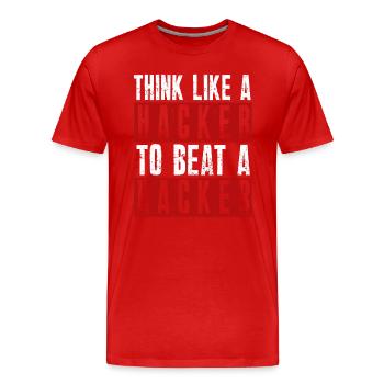 Ethische Hacker-Cybersicherheitsexpertise - Männer Premium Bio T-Shirt - Rot - Vorne - Damien (186cm)