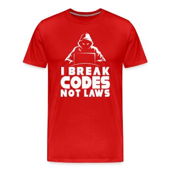 Ethische Hacker-Cybersicherheitsexpertise - Männer Premium Bio T-Shirt - Rot - Vorne - Damien (186cm)