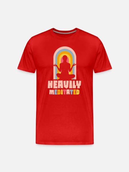 Stark meditiert - Männer Premium Bio T-Shirt - Rot