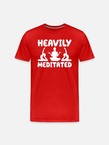 Heavily Meditated - Men's Premium Organic T-Shirt - red