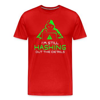 Ethische Hacker-Cybersicherheitsexpertise - Männer Premium Bio T-Shirt - Rot - Vorne - Damien (186cm)