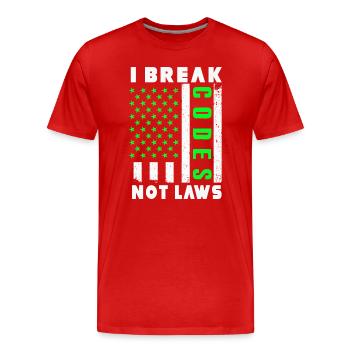 Ethische Hacker-Cybersicherheitsexpertise - Männer Premium Bio T-Shirt - Rot - Vorne - Damien (186cm)