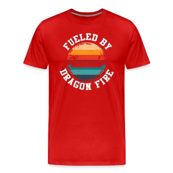 Fueled By Dragon Fire Dragon Boat - Men's Premium Organic T-Shirt - red - Front - Damien (186cm)