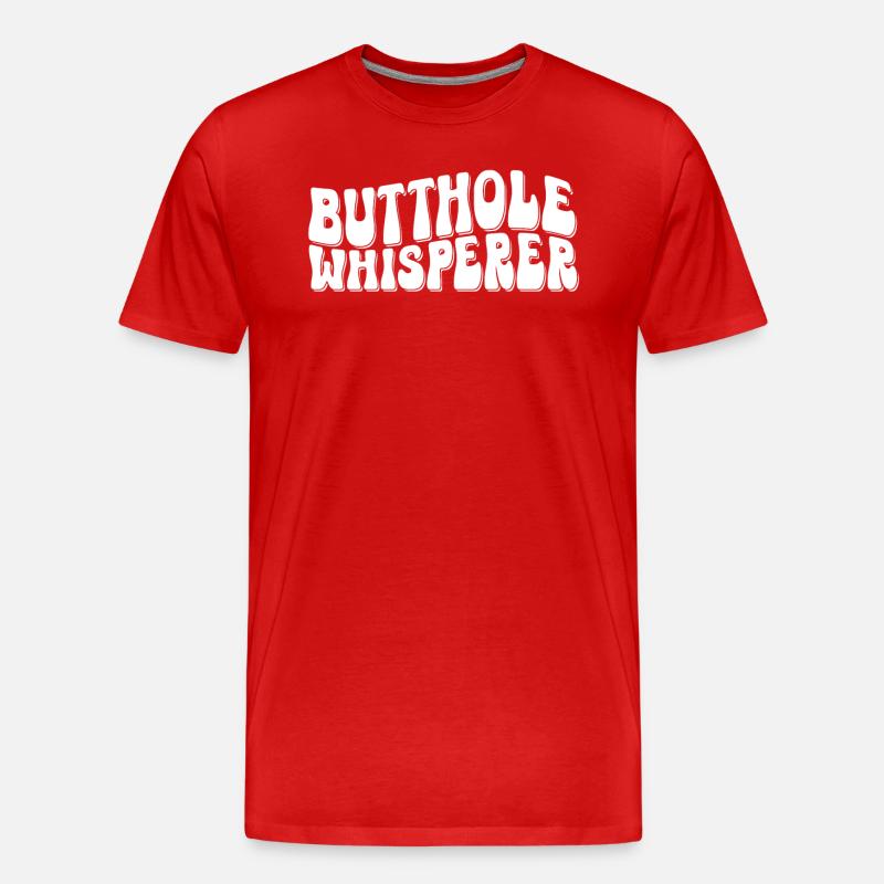 Arschloch-Flüsterer - Männer Premium Bio T-Shirt - Rot