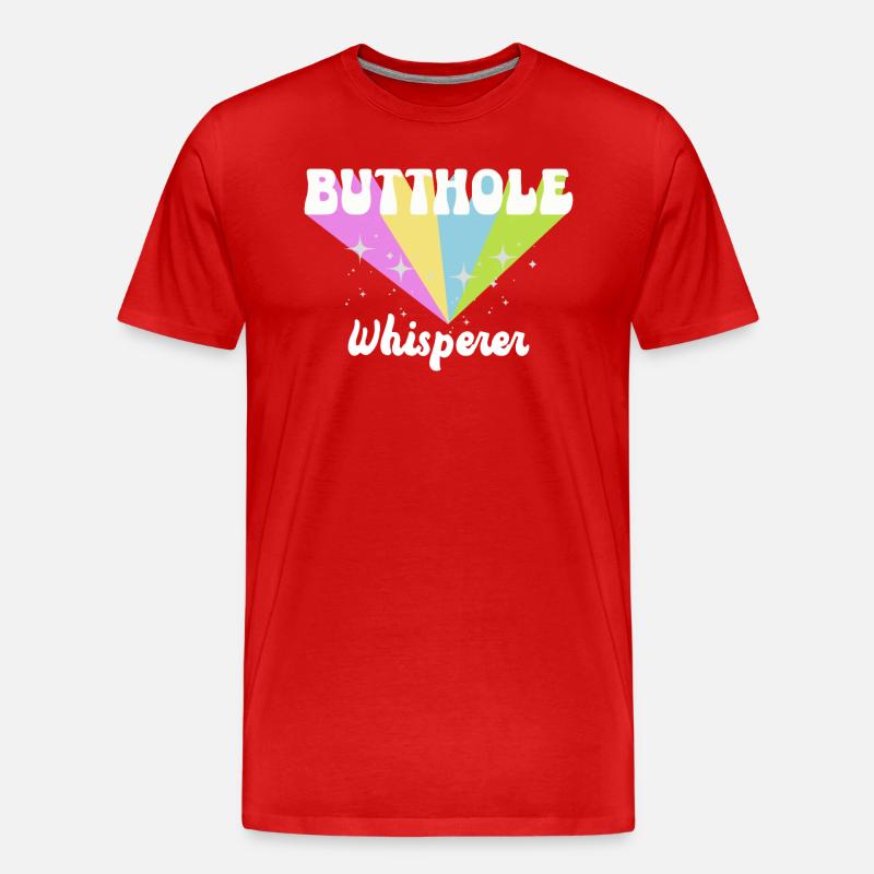 Arschloch-Flüsterer - Männer Premium Bio T-Shirt - Rot