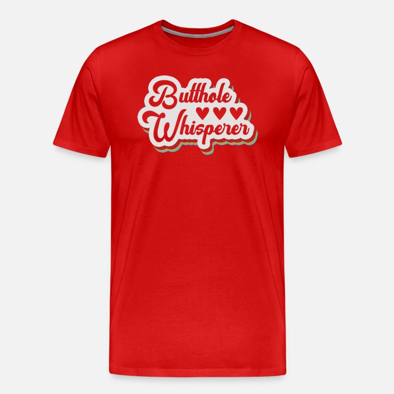Arschloch-Flüsterer - Männer Premium Bio T-Shirt - Rot
