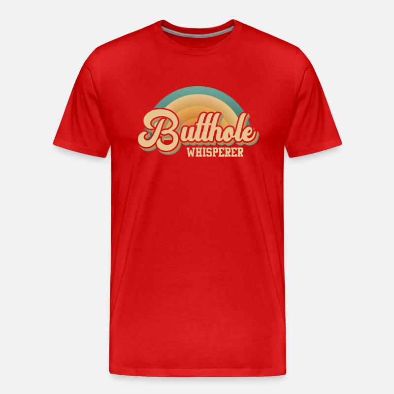 Arschloch-Flüsterer - Männer Premium Bio T-Shirt - Rot
