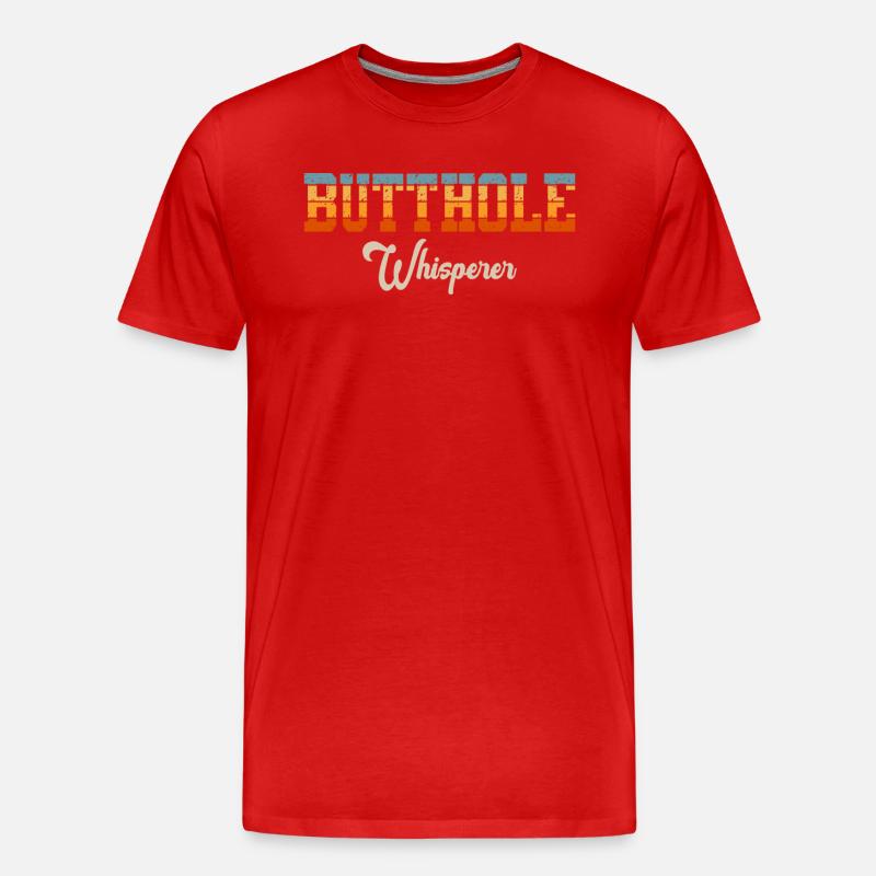 Arschloch-Flüsterer - Männer Premium Bio T-Shirt - Rot