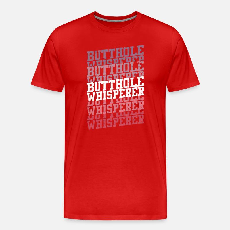 Arschloch-Flüsterer - Männer Premium Bio T-Shirt - Rot