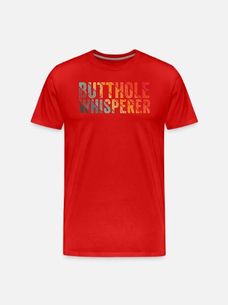 Butthole Whisperer - Men's Premium Organic T-Shirt - red