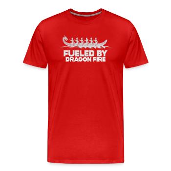 Fueled By Dragon Fire Dragon Boat - Men's Premium Organic T-Shirt - red - Front - Damien (186cm)