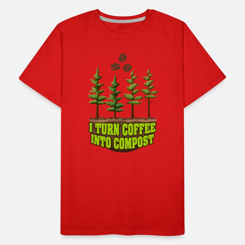 Je transforme le café en compost Blue Planet T-shirt bio Premium Homme