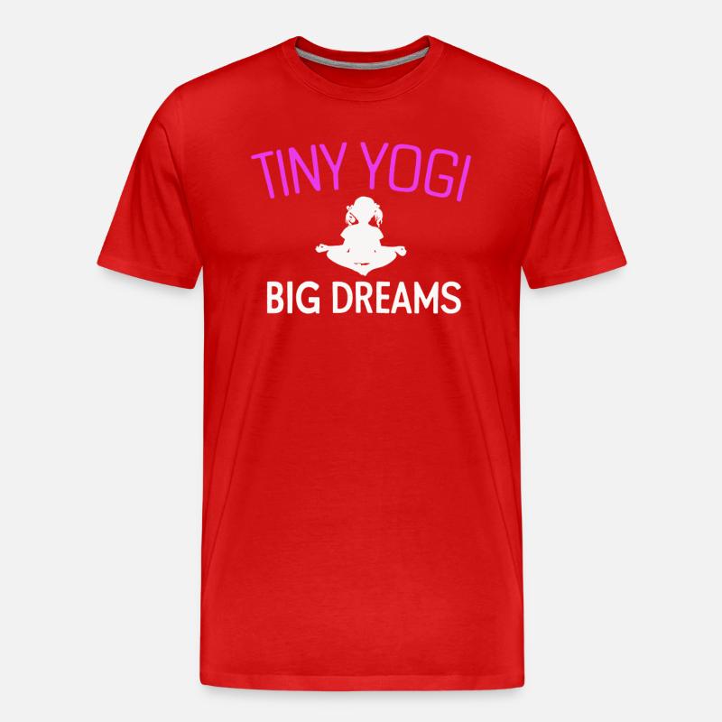 Tiny Yogi Big Dreams Meditation - Männer Premium Bio T-Shirt - Rot