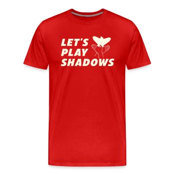Let's Play Shadows Shadow Puppetry - Männer Premium Bio T-Shirt - Rot - Vorne - Damien (186cm)