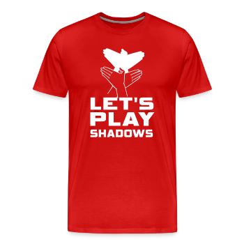 Let's Play Shadows Shadow Puppetry - Männer Premium Bio T-Shirt - Rot - Vorne - Damien (186cm)