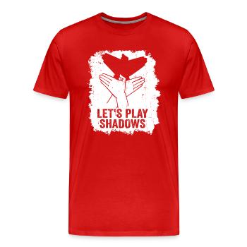 Let's Play Shadows Shadow Puppetry - Männer Premium Bio T-Shirt - Rot - Vorne - Damien (186cm)