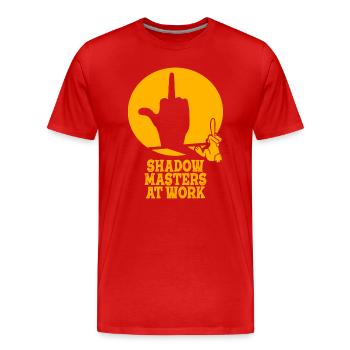 Enchantement du monde des ombres chinoises - T-shirt bio Premium Homme - rouge - Devant - Damien (186cm)