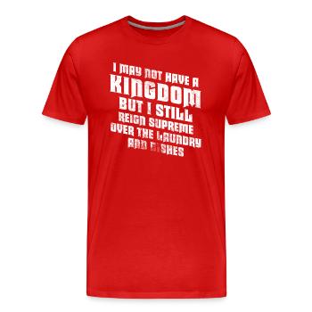 Herrschaft über Wäsche und Geschirr Hausfrau - Männer Premium Bio T-Shirt - Rot - Vorne - Damien (186cm)
