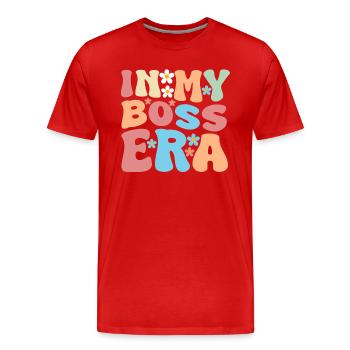 Superviseur autoritaire Bureau du sarcasme - T-shirt bio Premium Homme - rouge - Devant - Damien (186cm)