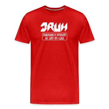 Retro Bruh Formerly Known As Son-In-Law - Men's Premium Organic T-Shirt - red - Front - Damien (186cm)