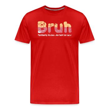 Retro Bruh Formerly Known As Son-In-Law - Men's Premium Organic T-Shirt - red - Front - Damien (186cm)