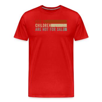 God's Children Are Not For Sale - Men's Premium Organic T-Shirt - red - Front - Damien (186cm)