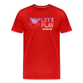 Let's Play Shadows Shadow Puppetry - Männer Premium Bio T-Shirt - Rot - Vorne - Damien (186cm)