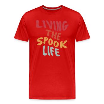 Living The Spook Life Ghost Bait - Männer Premium Bio T-Shirt - Rot - Vorne - Damien (186cm)