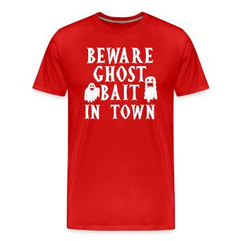 Living The Spook Life Ghost Bait - Men's Premium Organic T-Shirt - red - Front - Damien (186cm)