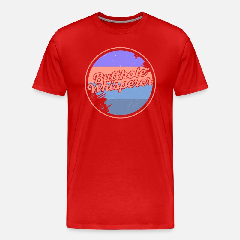Arschloch-Flüsterer - Männer Premium Bio T-Shirt - Rot