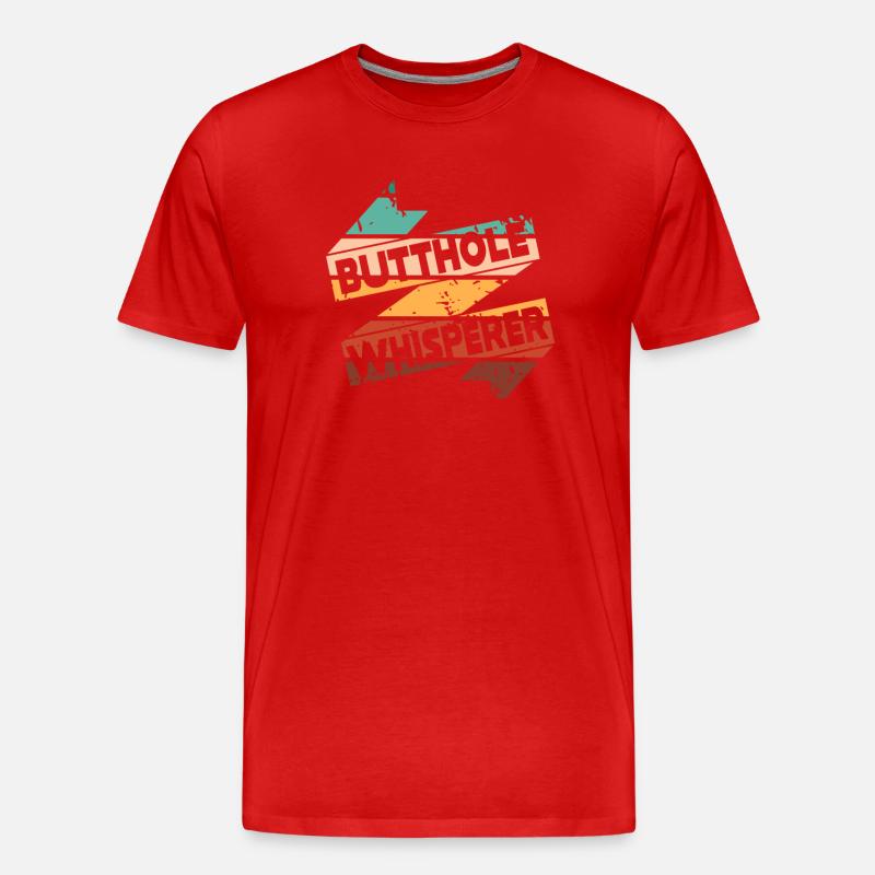Arschloch-Flüsterer - Männer Premium Bio T-Shirt - Rot