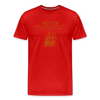Matrose Meme Piratenschiff Ozean Segeln - Männer Premium Bio T-Shirt - Rot - Vorne - Damien (186cm)