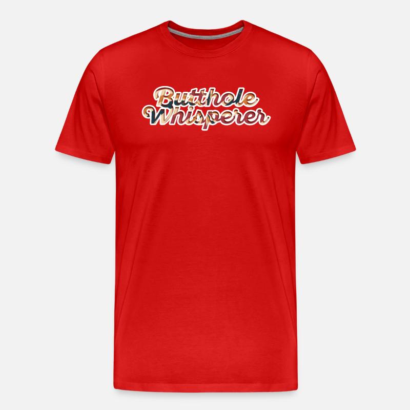 Arschloch-Flüsterer - Männer Premium Bio T-Shirt - Rot