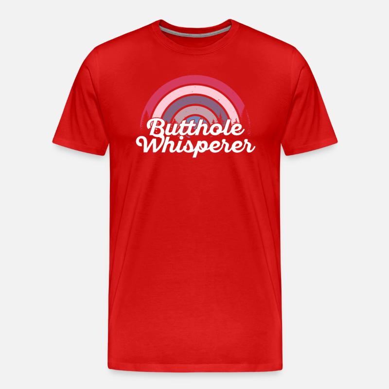 Arschloch-Flüsterer - Männer Premium Bio T-Shirt - Rot