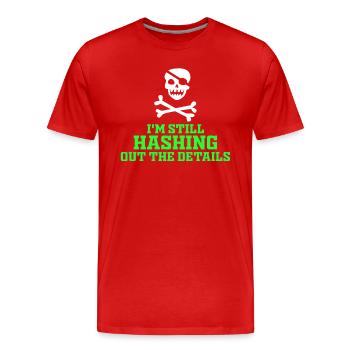 Cybersicherheitsexpertise von ethischen Hackern - Männer Premium Bio T-Shirt - Rot - Vorne - Damien (186cm)