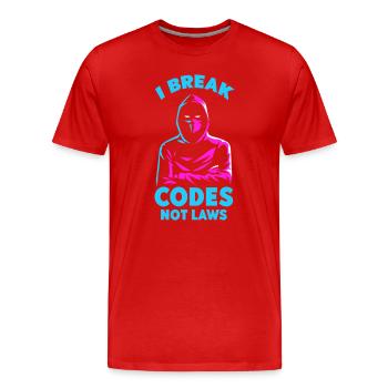 Cybersicherheitsexpertise von ethischen Hackern - Männer Premium Bio T-Shirt - Rot - Vorne - Damien (186cm)