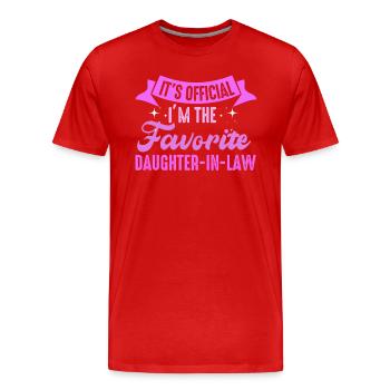 I'm The Favorite Daughter-In-Law - Men's Premium Organic T-Shirt - red - Front - Damien (186cm)