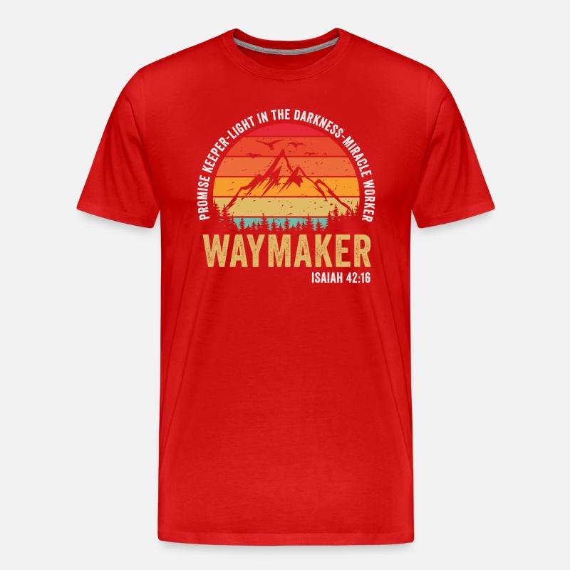 Wegweiser, Versprechenshüter, Wundertäter - Männer Premium Bio T-Shirt - Rot