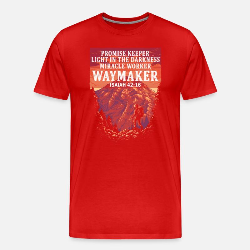 Wegweiser, Versprechenshüter, Wundertäter - Männer Premium Bio T-Shirt - Rot