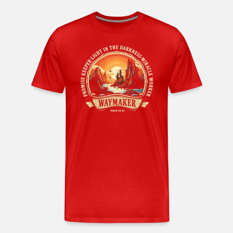 Wegweiser, Versprechenshüter, Wundertäter - Männer Premium Bio T-Shirt - Rot