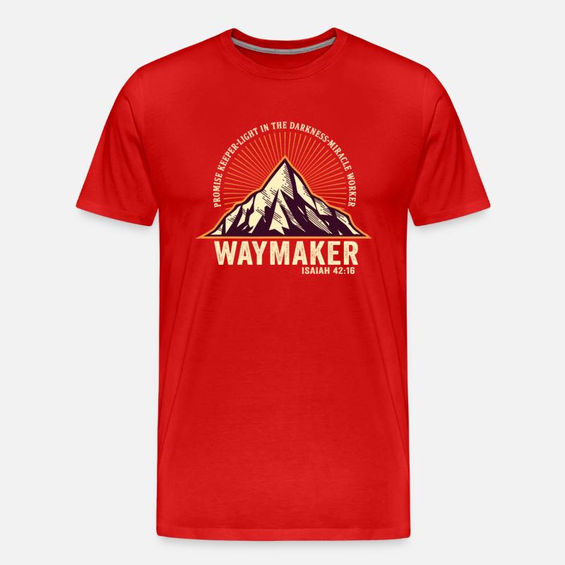 Wegweiser, Versprechenshüter, Wundertäter - Männer Premium Bio T-Shirt - Rot