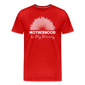 Mutterschaft ist mein Dienst - Männer Premium Bio T-Shirt - Rot - Vorne - Damien (186cm)