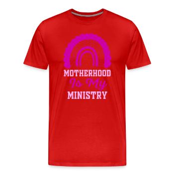 Motherhood Is My Ministry - Men's Premium Organic T-Shirt - red - Front - Damien (186cm)
