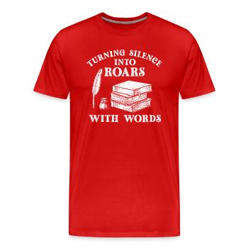 Poetry Slam Schriftsteller Poet Literatur Slam - Männer Premium Bio T-Shirt - Rot - Vorne - Damien (186cm)