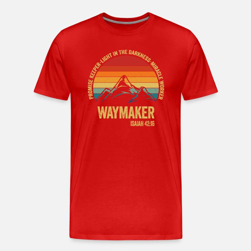 Wegweiser, Versprechenshüter, Wundertäter - Männer Premium Bio T-Shirt - Rot