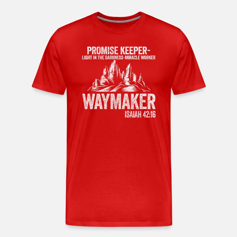 Wegweiser, Versprechenshüter, Wundertäter - Männer Premium Bio T-Shirt - Rot