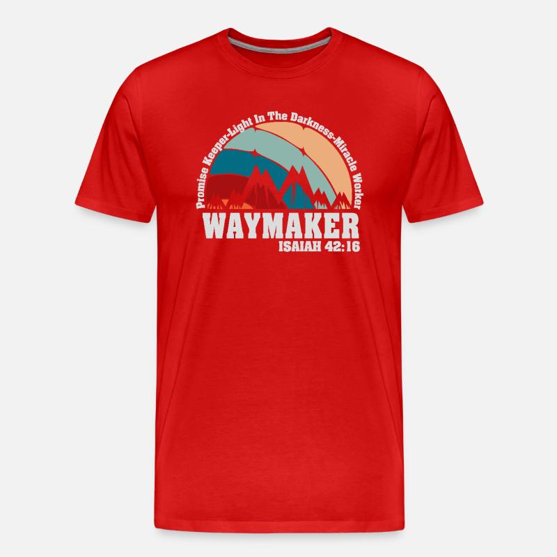 Wegweiser, Versprechenshüter, Wundertäter - Männer Premium Bio T-Shirt - Rot