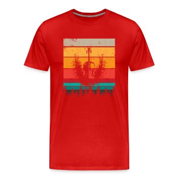 Yggdrasil Nature Musicien Arbre De Vie - T-shirt bio Premium Homme - rouge - Devant - Damien (186cm)