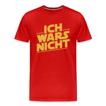 Ich Wars Nicht - T-shirt bio Premium Homme - rouge - Devant - Damien (186cm)